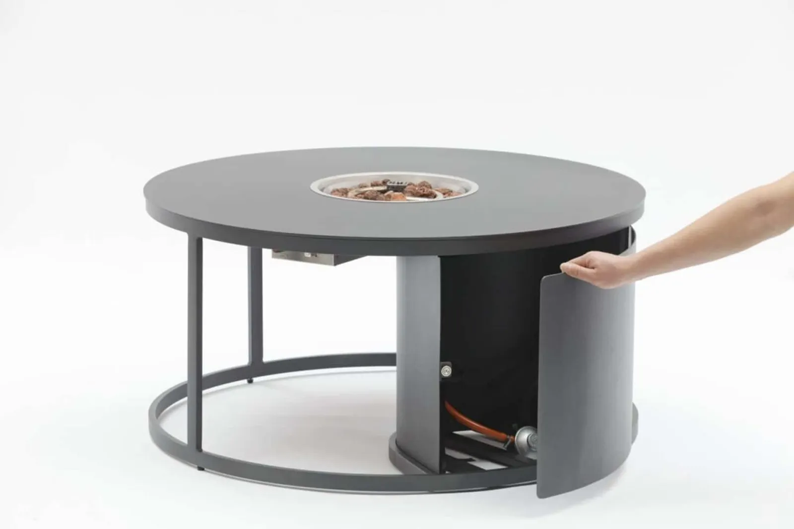 STAY FOGO gasolbord med eldstad Charcoal (rund) - miniatyr 6