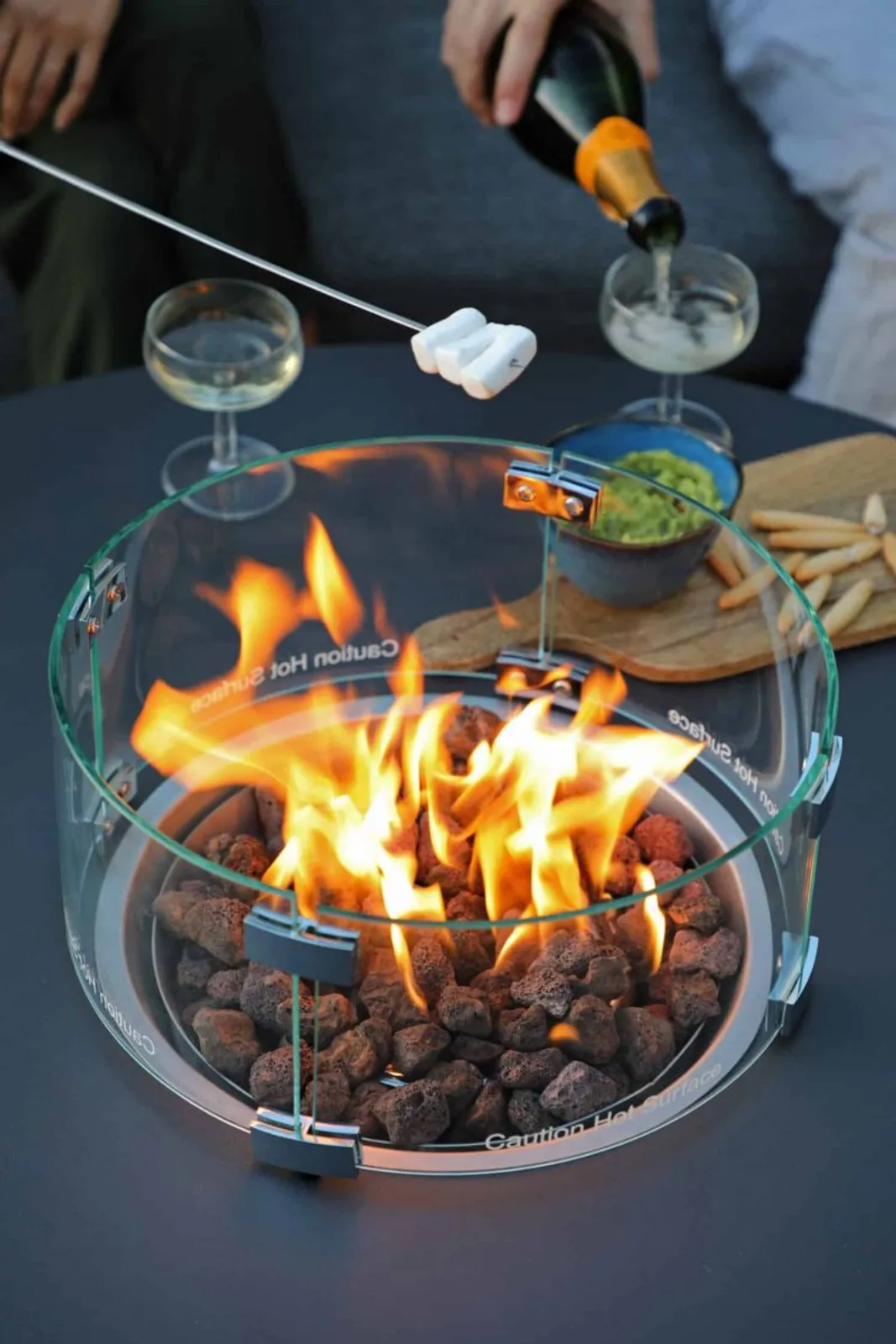 STAY FOGO gasolbord med eldstad Charcoal (rund) - miniatyr 4
