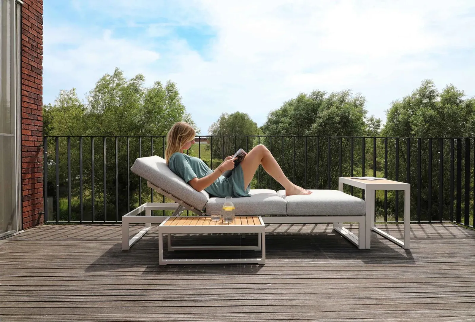 STAY Flex Trippelsoffa sten/vit ram - miniatyr 6