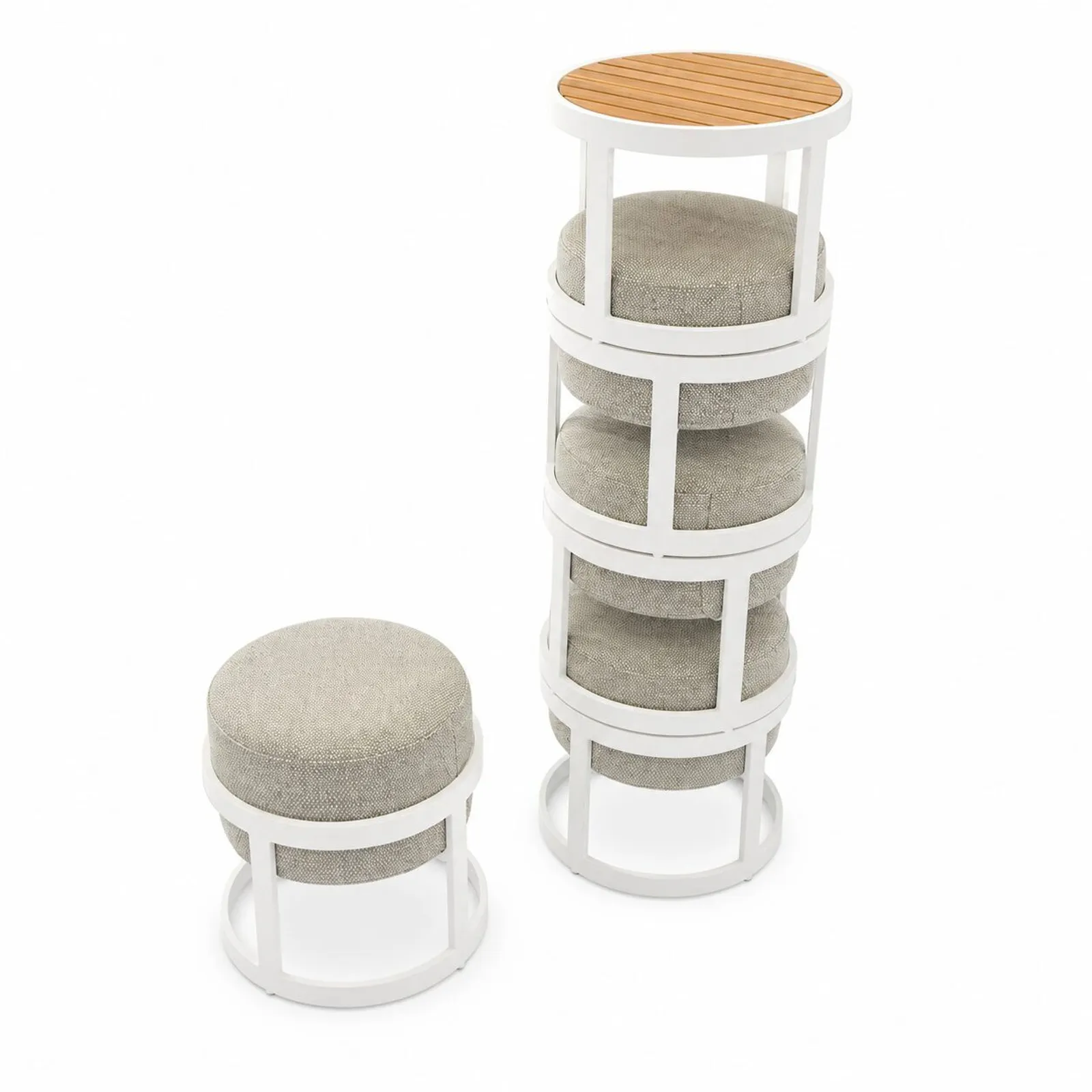 STAY Compact Set 5 ljusgrå med vit ram