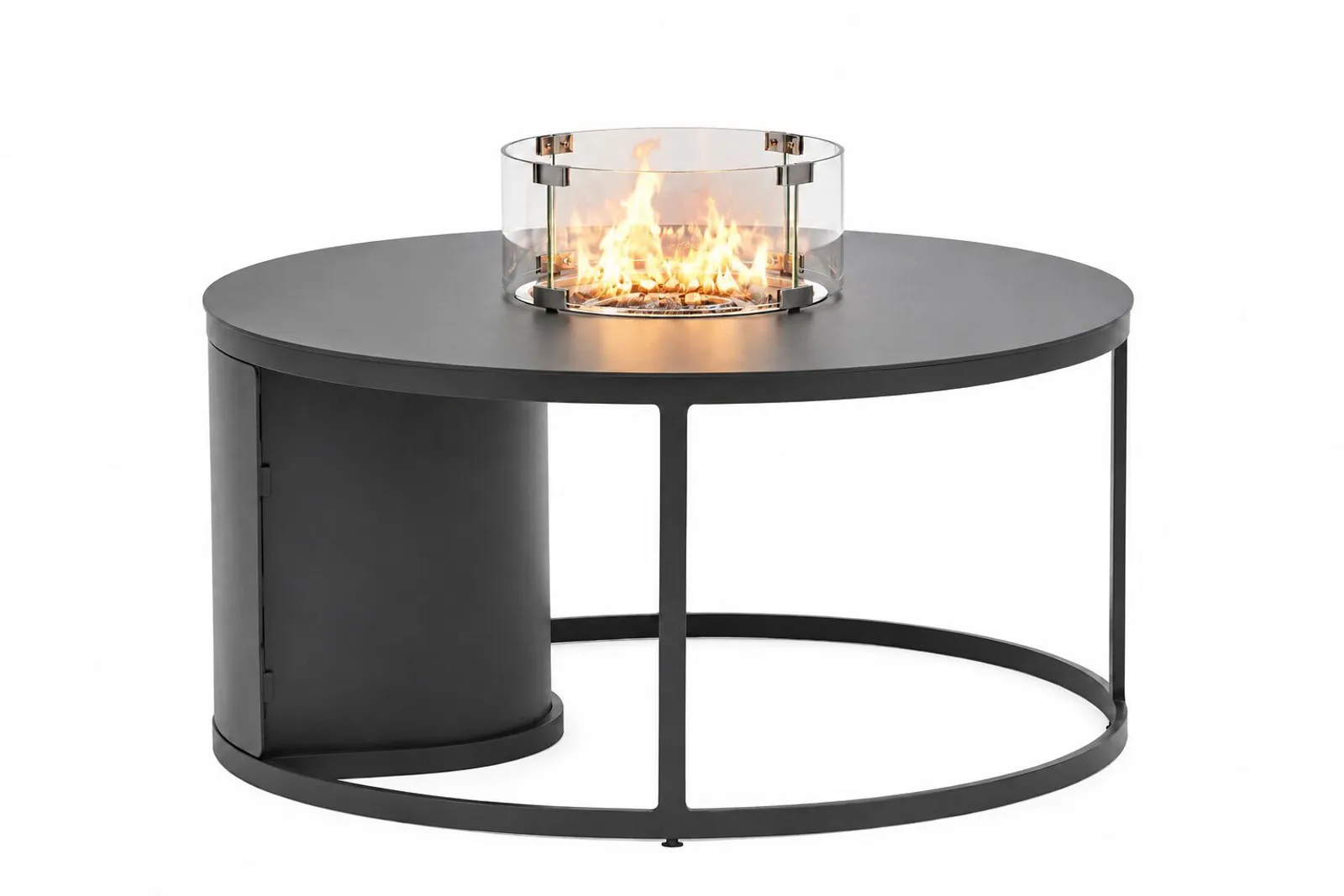 STAY FOGO gasolbord med eldstad Charcoal (rund)