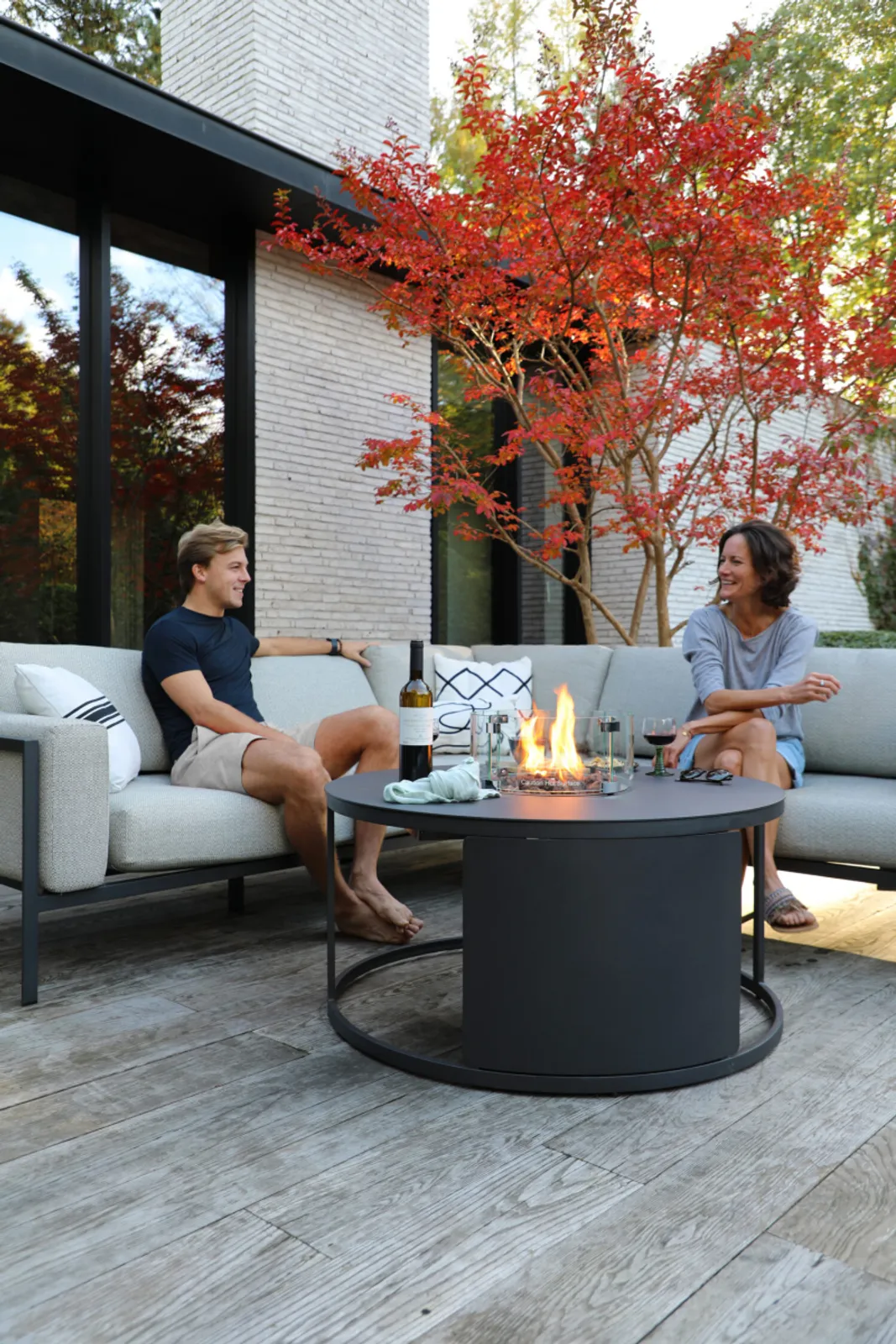STAY FOGO gasolbord med eldstad Charcoal (rund) - bild 3