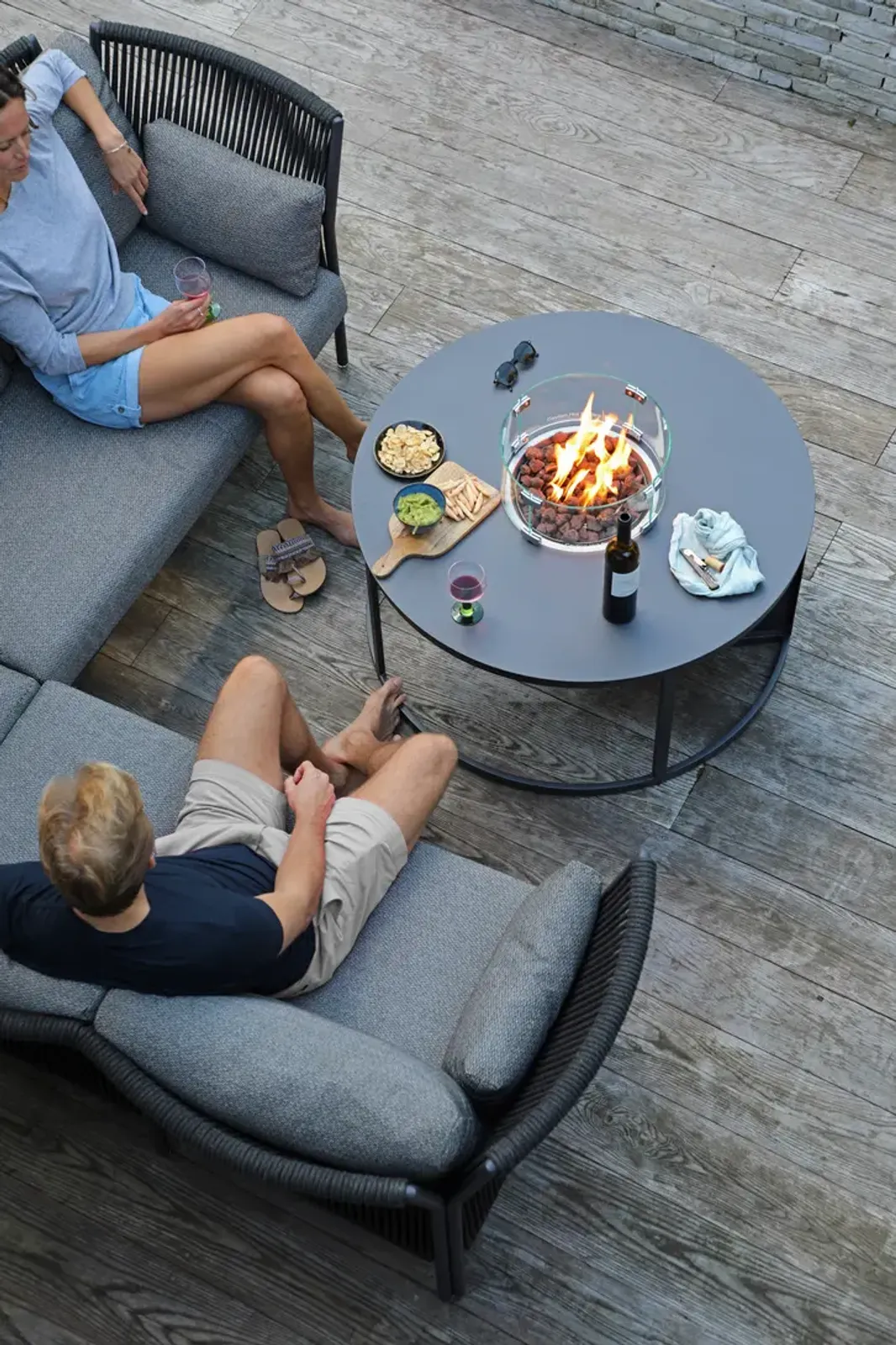 STAY FOGO gasolbord med eldstad Charcoal (rund) - bild 7