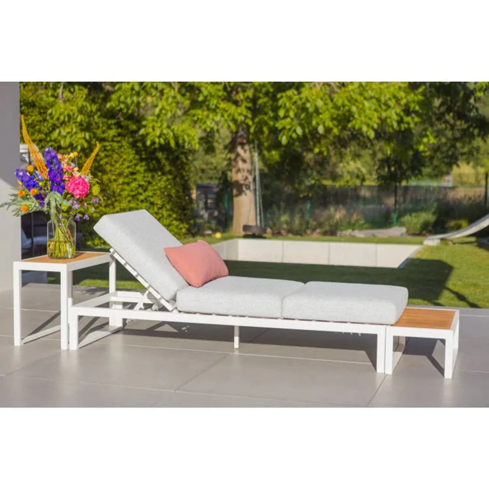 STAY Flex Trippelsoffa sten/vit ram - bild 7