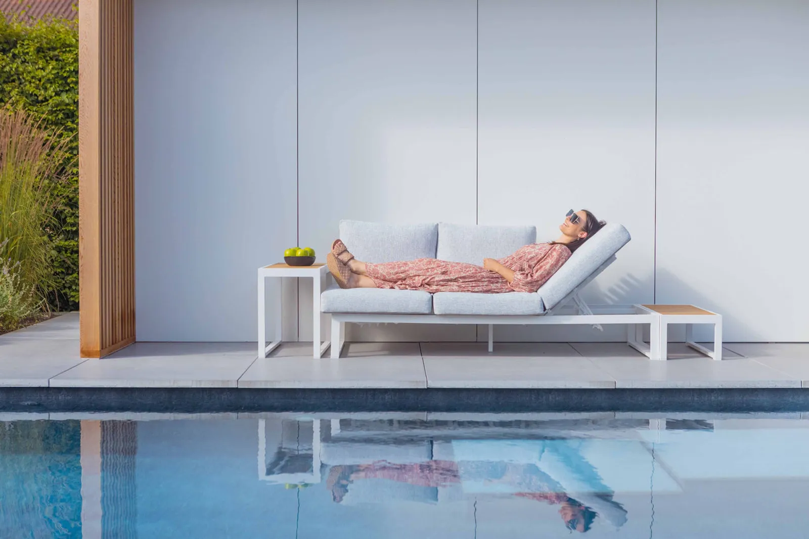 STAY Flex Trippelsoffa sten/vit ram - bild 2