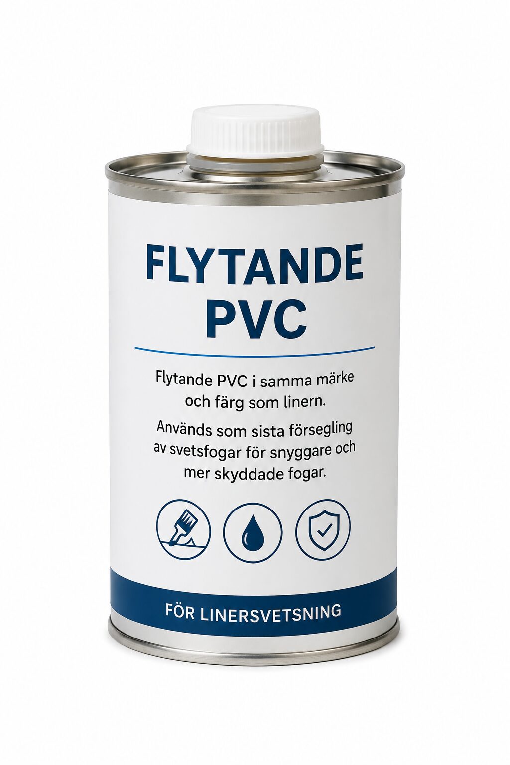 Flytande PVC i samma färg som linern, CGT Silver