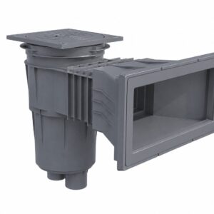 Bräddavlopp Skimmer AstralPool 17,5L Wide Mouth i antracitgrå för linerpool